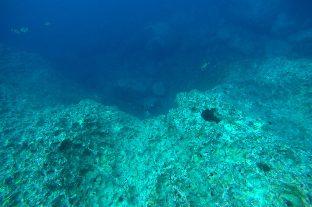 Jyrkkiä vedenalaisia kalliota