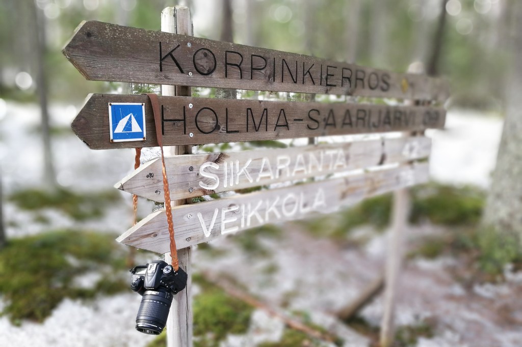 Nuuksion Korpinkierroksen kyltti