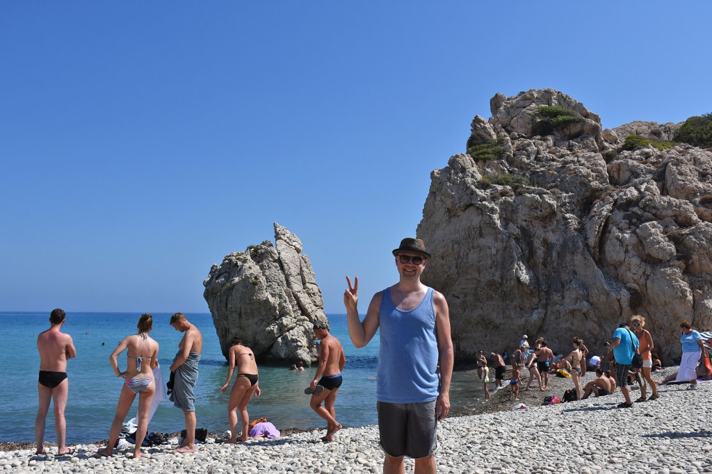 Petra tou Romiou selfie