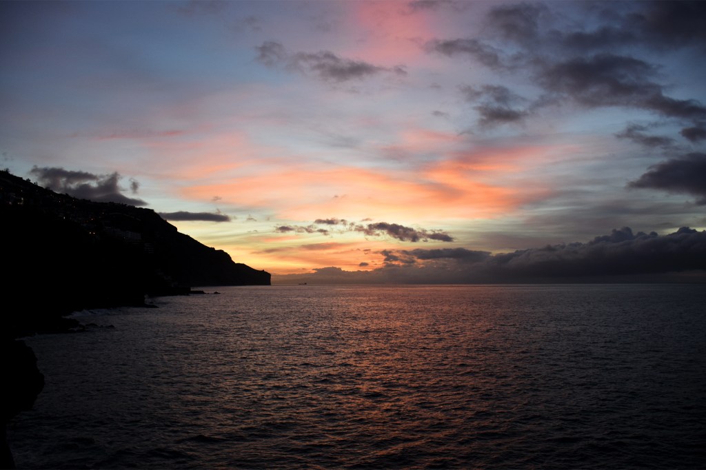 Madeira auringonnousu oranssi