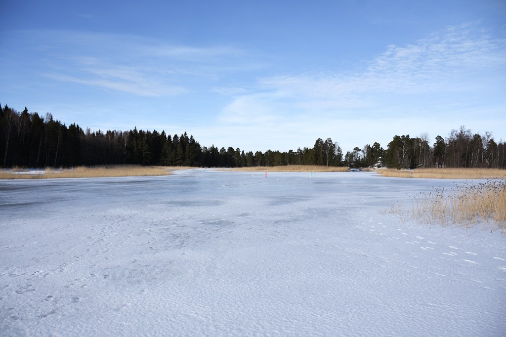 Ryssjeholmsfjärden talvella
