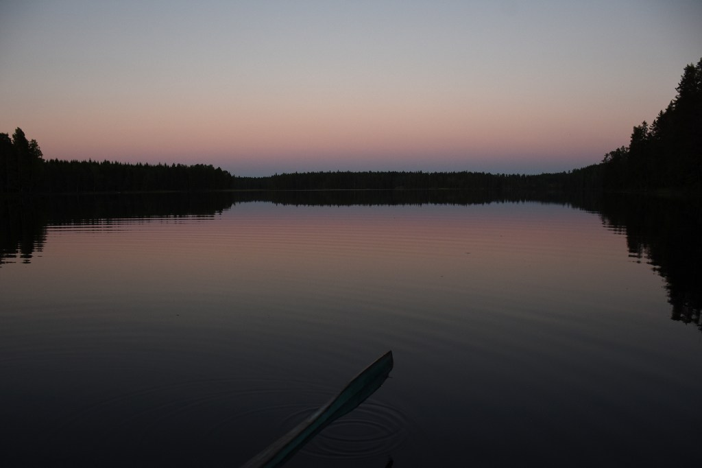 Auringonlasku ja airo