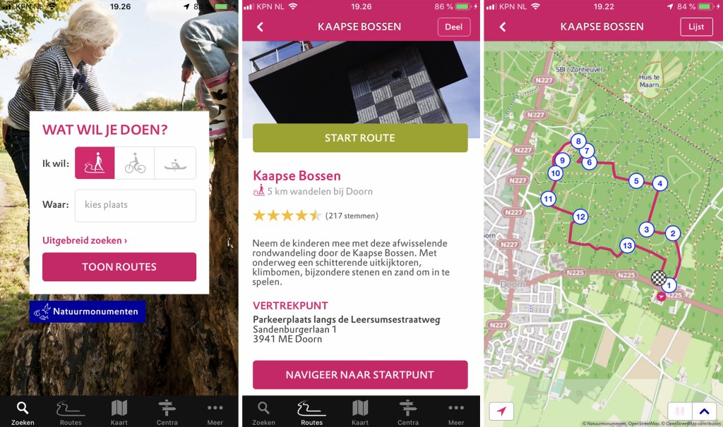 Natuurroutes-mobiilisovellus