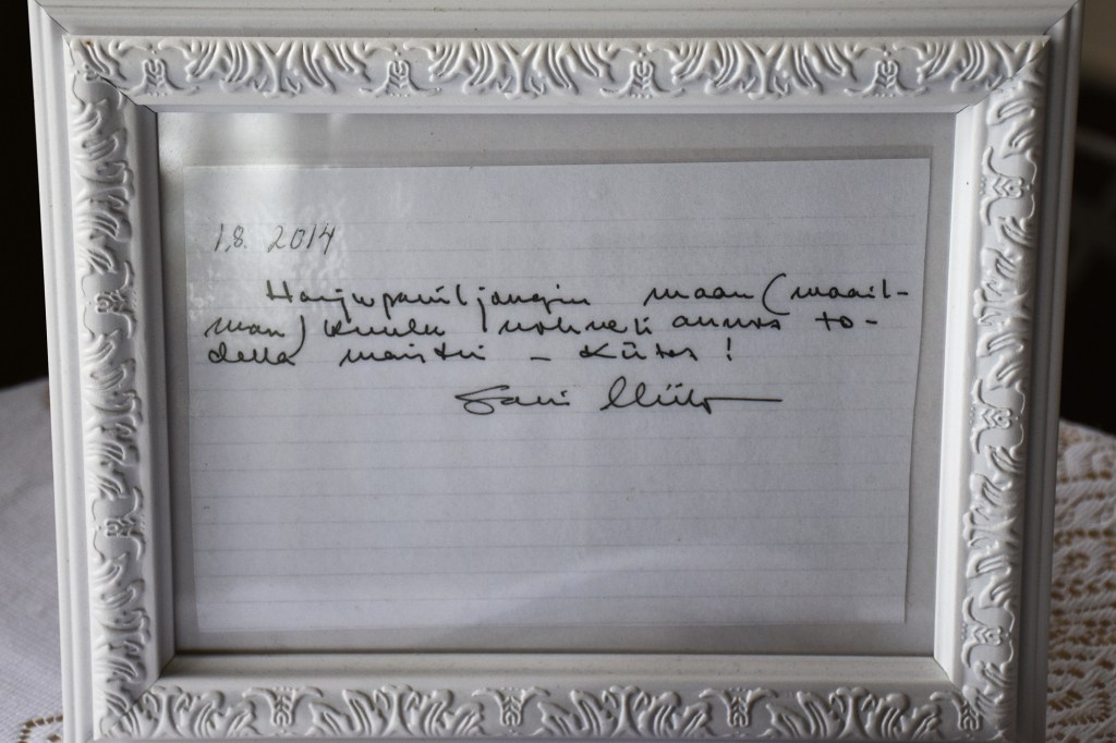 Sauli Niinistön terveiset Harjupaviljongille