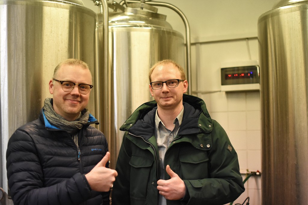 Antti ja Alar nanoPruul-panimolla