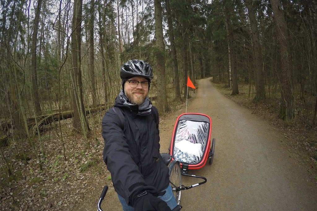 Pyöräkärrylenkki-selfie