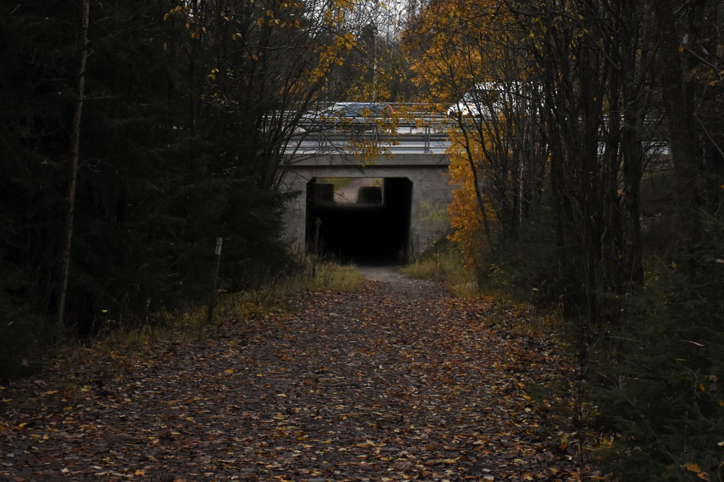 Turunväylän alitus Kaarniaispolun alussa