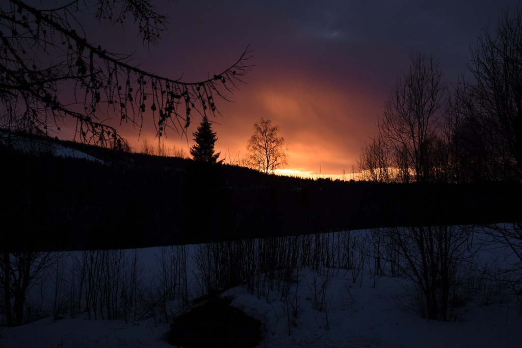 Viimeisen illan auringonlasku Vuokatissa
