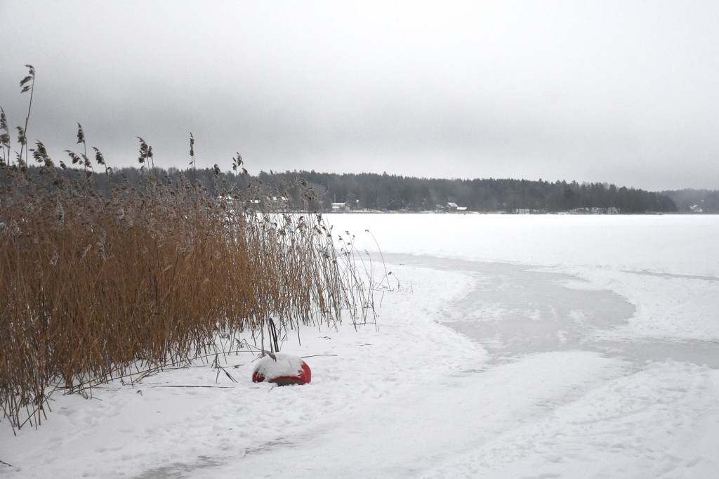 Jäätien alkupiste Haikon venesatamassa