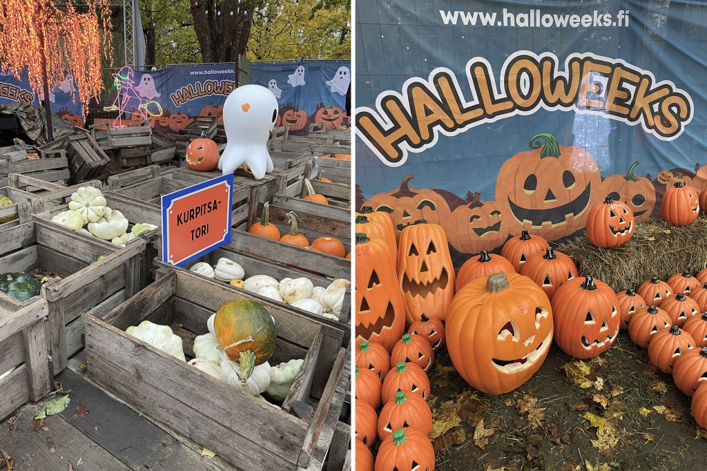 Halloweeks-tapahtuman torialueen tuotteita