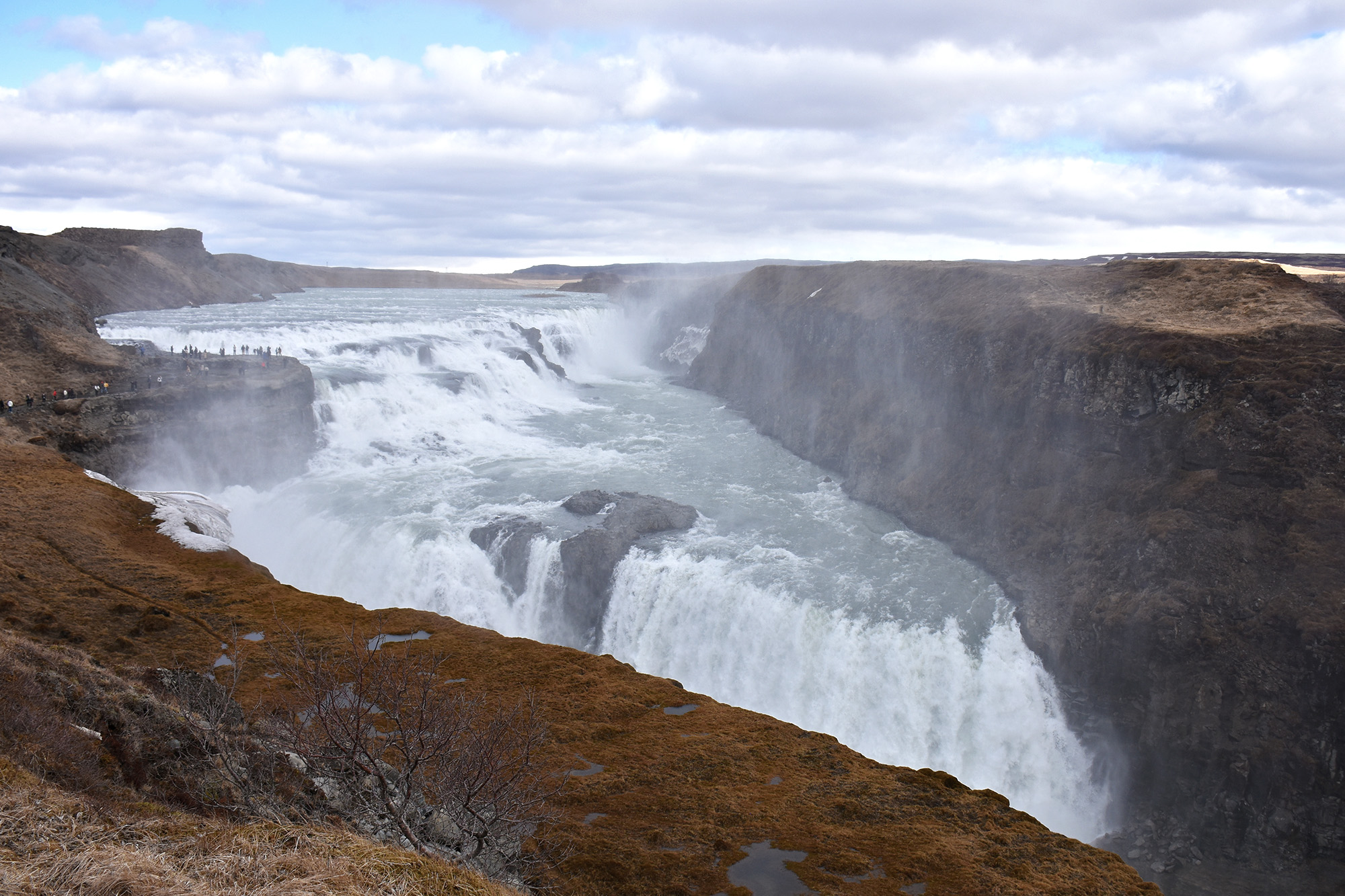 Gulfoss-vesiputous ylhäältä