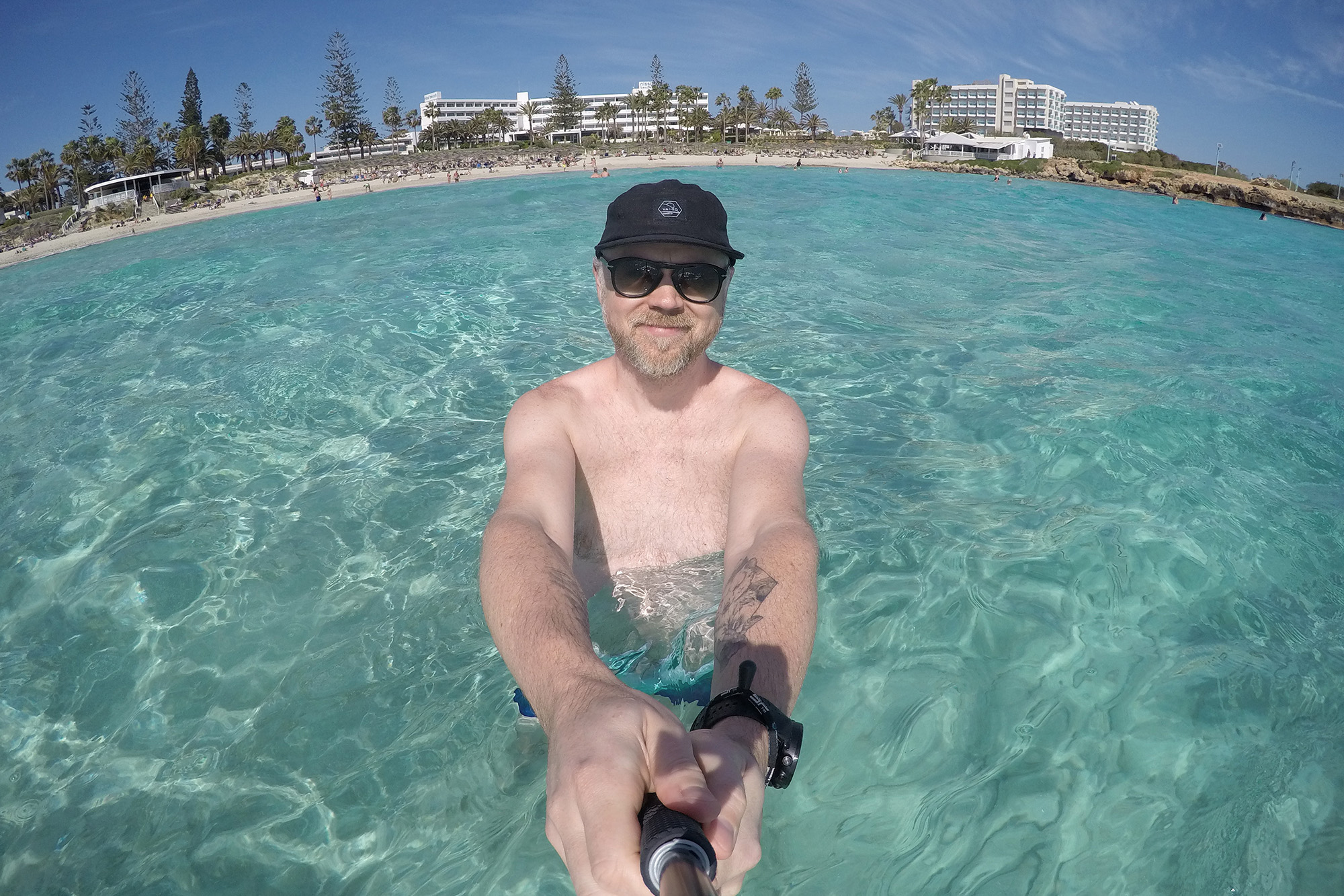 Selfie Nissi Beachin rannalla