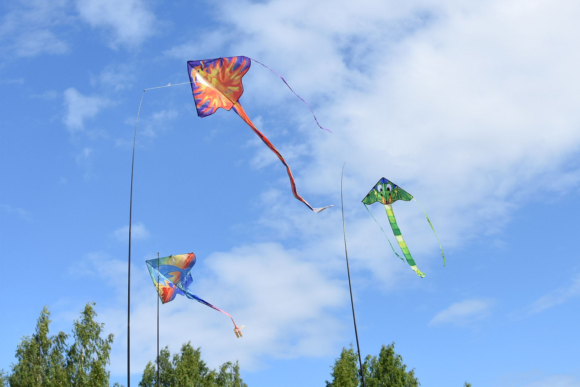 Leijoja Heinolan taivaalla
