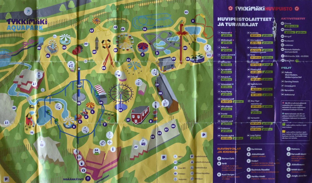 Reissussa rähjääntynyt Tykkimäen kartta