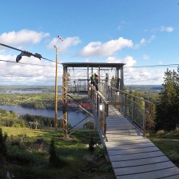 Tahko Zipline: vaijeriliuku Tahkovuoren yllä
