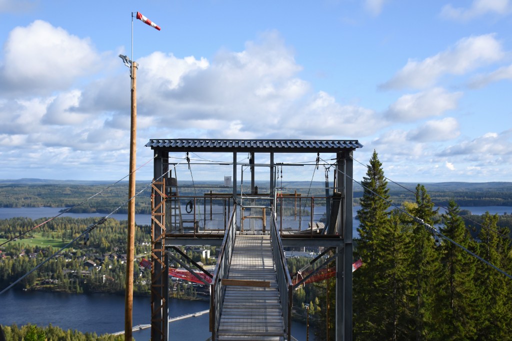 Valmiina vaijeriliukuun Tahkovuorella