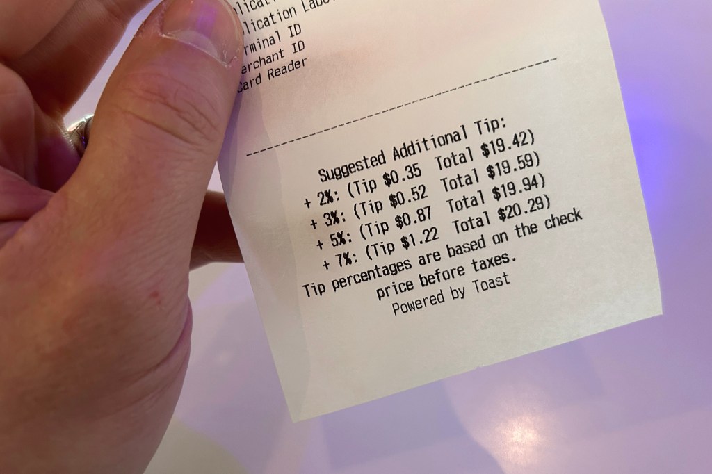 Suositustippi laskuissa - Yhdysvallat