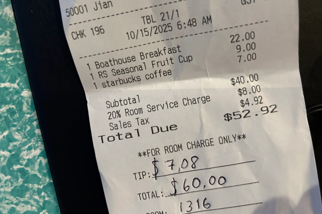 Tipin kirjoittaminen laskuun Yhdysvalloissa